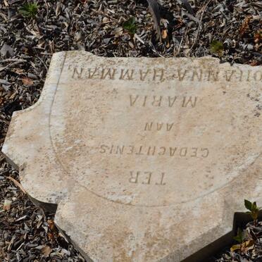 HAMMAN Maria Johanna nee CLOETE -1909