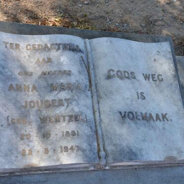 JOUBERT Anna Maria nee WENTZEL 1881-1947