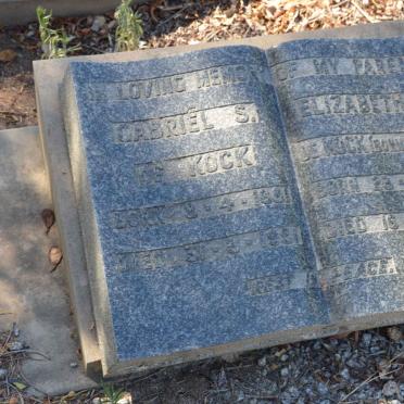 KOCK Gabriel S., de 1881-19?1 &amp; Elizabeth M. BRUWER 1881-1940