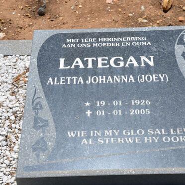 LATEGAN Aletta Johanna 1926-2005