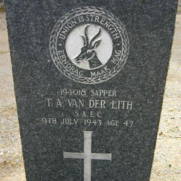 LITH T.A., van der -1943