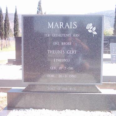 MARAIS Theunis Gert 1911-1980