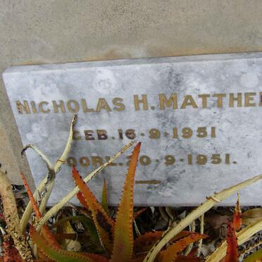 MATTHEE Nicholas H. 1951-1951