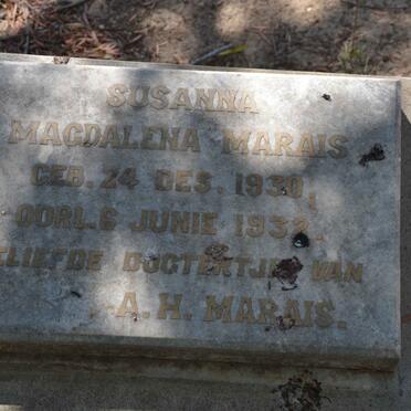 MARAIS Susanna Magdalena 1930-1932