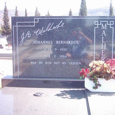 MALHERBE Johannes Bernardus 1920-1984