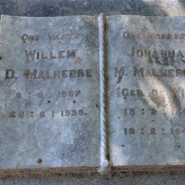 MALHERBE Willem D. 1867-1939 &amp; Johanna M. de WIT 1867-1940