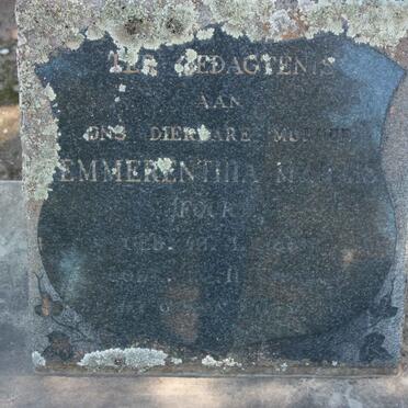 MARAIS Emmerenthia nee FOURIE 1897-1955