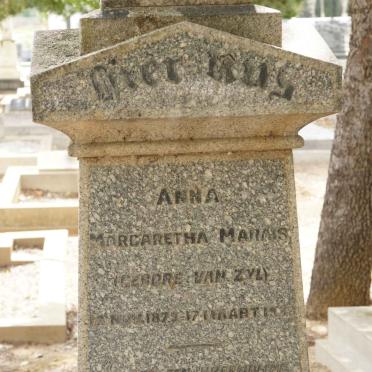 MARAIS Margaretha nee VAN ZYL 1879-1933