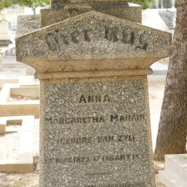 MARAIS Margaretha nee VAN ZYL 1879-1933