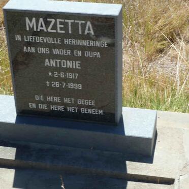 MAZETTA Antonie 1917-1999