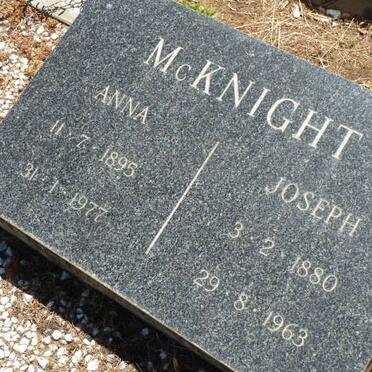 McKNIGHT Joseph 1880-1963 &amp; Anna 1895-1977