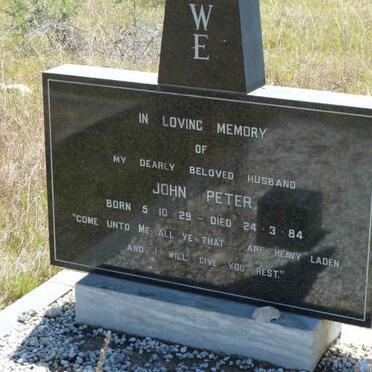 MERWE John Peter, v.d. 1929-1984