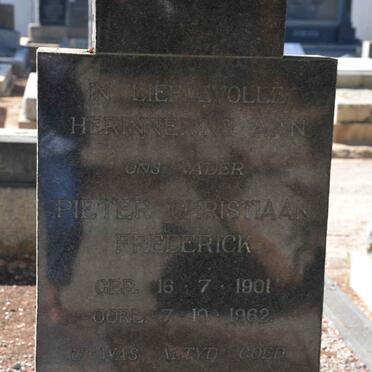 MEYER Pieter Christiaan Frederick 1901-1962