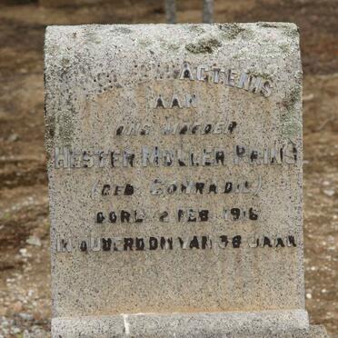 PRINS Hester Moller nee CONRADIE -1916