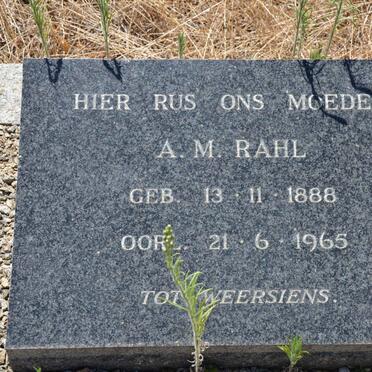 RAHL A.M. 1888-1965