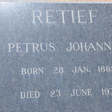 RETIEF Petrus Johannes 1885-1970