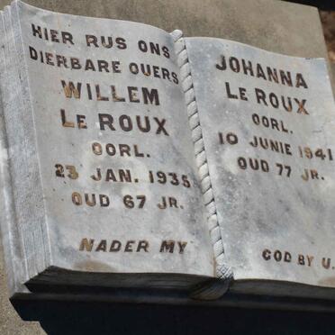 ROUX Willem, le -1935 &amp; Johanna -1941