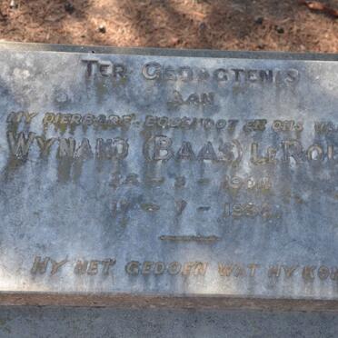 ROUX Wynand, le 1904-193?