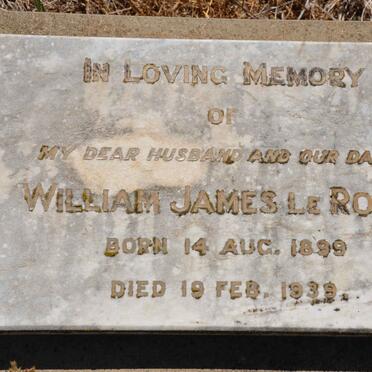 ROUX William James, le 1899-1939