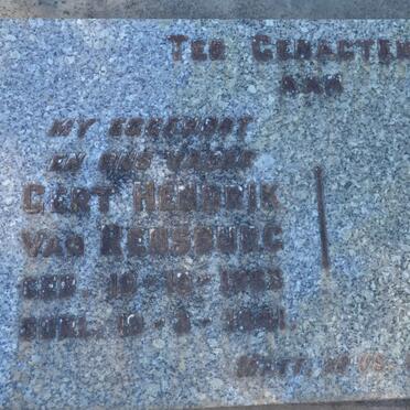 RENSBURG Gert Hendrik, van 186?-1941