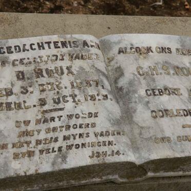 ROUX D. 1857-1919 &amp; C.H.S. 1854-1942