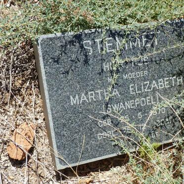 STEMMET Martha Elizabeth nee SWANEPOEL 1870-19??