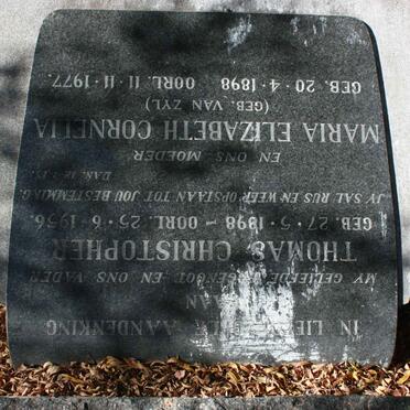 STRACHAN Thomas Christopher 1898-1956  &amp; Maria Elizabeth Cornelia VAN ZYL 1898-1977