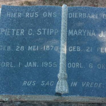 STIPP Pieter C. 1870-1955 &amp; Maryna J. 1878-1957
