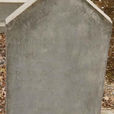 SWANEPOEL Hendrik 1911-1912 :: SWANEPOEL Rachel 1918-1918