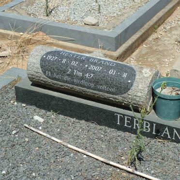 TERBLANCHE A.J. 1906-1980 &amp; Hester Brand 1927-2007