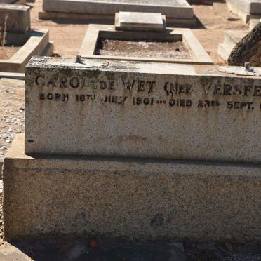 WET Carol, de nee VERSFELD 1901-1943