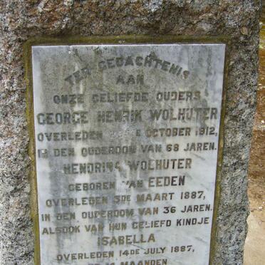 WOLHUTER George Henrik -1912 &amp; Hendrina VAN EEDEN -1887 :: WOLHUTER Isabella -1887
