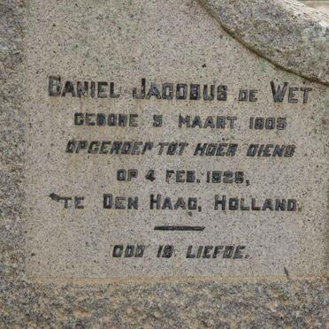 WET Daniel Jacobus, de 1905-1926