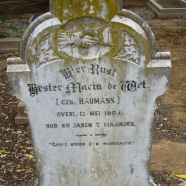 WET Hester Maria, de nee HAUMANN -1907