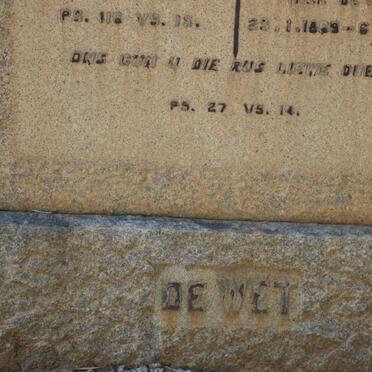 WET Lourens Francois, de 1867-1937 &amp; Cornelia Johanna Gertruida DE WET 1869-1941