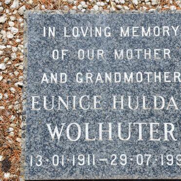 WOLHUTER George Henry 1912-1967 &amp; Eunice Huldah 1911-1990