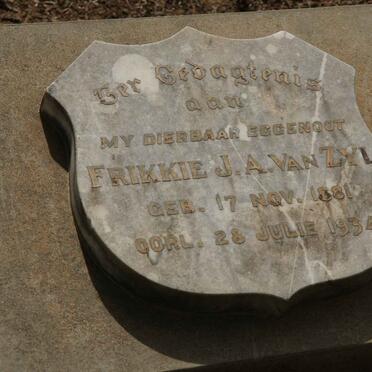 ZYL Frikkie J.A., van 1881-1934