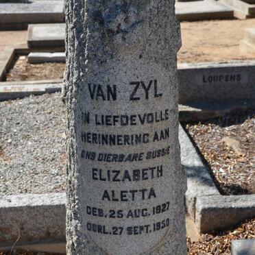 ZYL Elizabeth Aletta, van 1927-1950