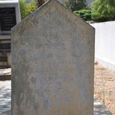 ZWART Magdalena J. 1835-1900