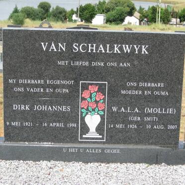 SCHALKWYK Dirk Johannes, van 1921-1998 &amp; W.A.L.A. SMIT 1926-2007