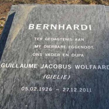 BERNHARDI Guillaume Jacobus Wolfaardt 1926-2011