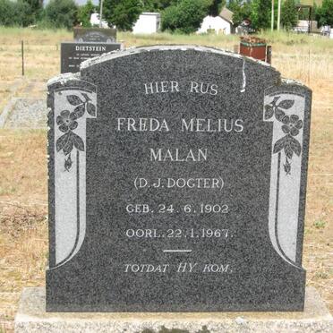 MALAN Freda Melius 1902-1967