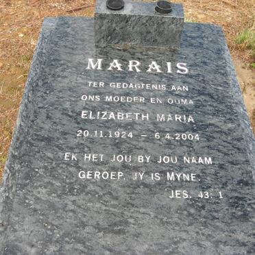 MARAIS  Elizabeth Maria 1924-2004
