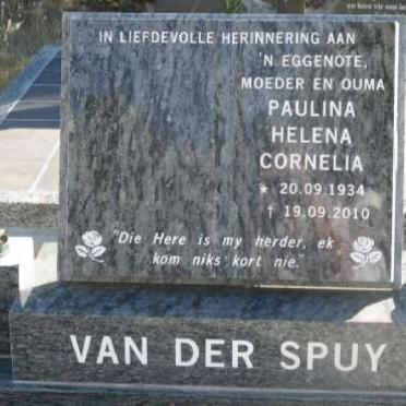 SPUY Paulina Helena Cornelia, van der 1934-2010