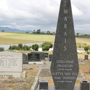 MARAIS Guillaume Francois 1921-1997 &amp; Aletta van Zyl OLIVIER 1918-2001