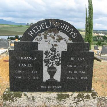 REDELINGHUYS Hermanus Daniel 1895-1971 &amp; Helena ROSSOUW 1898-1938
