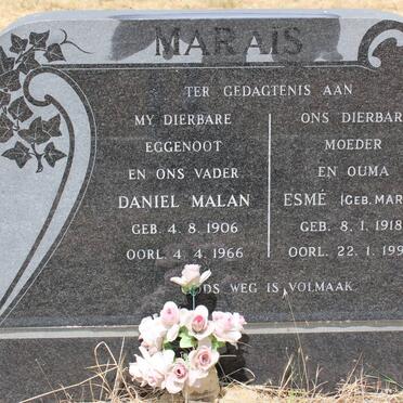 MARAIS Daniel Malan 1906-1966 &amp; Esmé MAREÉ 1918-1993