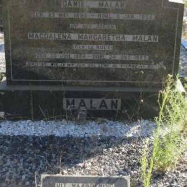 MALAN Daniel 1898-1955 &amp; Magdalena Margaretha LE ROUX 1898-1983