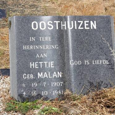 OOSTHUIZEN Hettie nee MALAN 1907-1981
