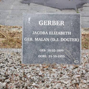 GERBER Jacoba Elizabeth nee MALAN 1899-1955